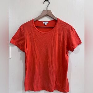 Sunspel Women's Orange Short Sleeve Tee